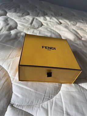 Fendi Yellow Belt Gift Box with Black Logo